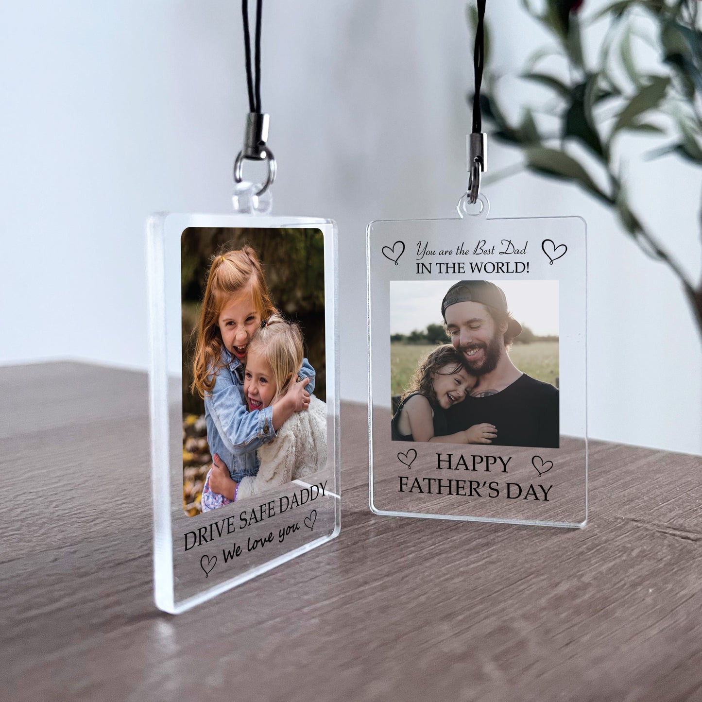 PERSONALISED DAD KEYRING Best Dad In The World Fathers Day Gift