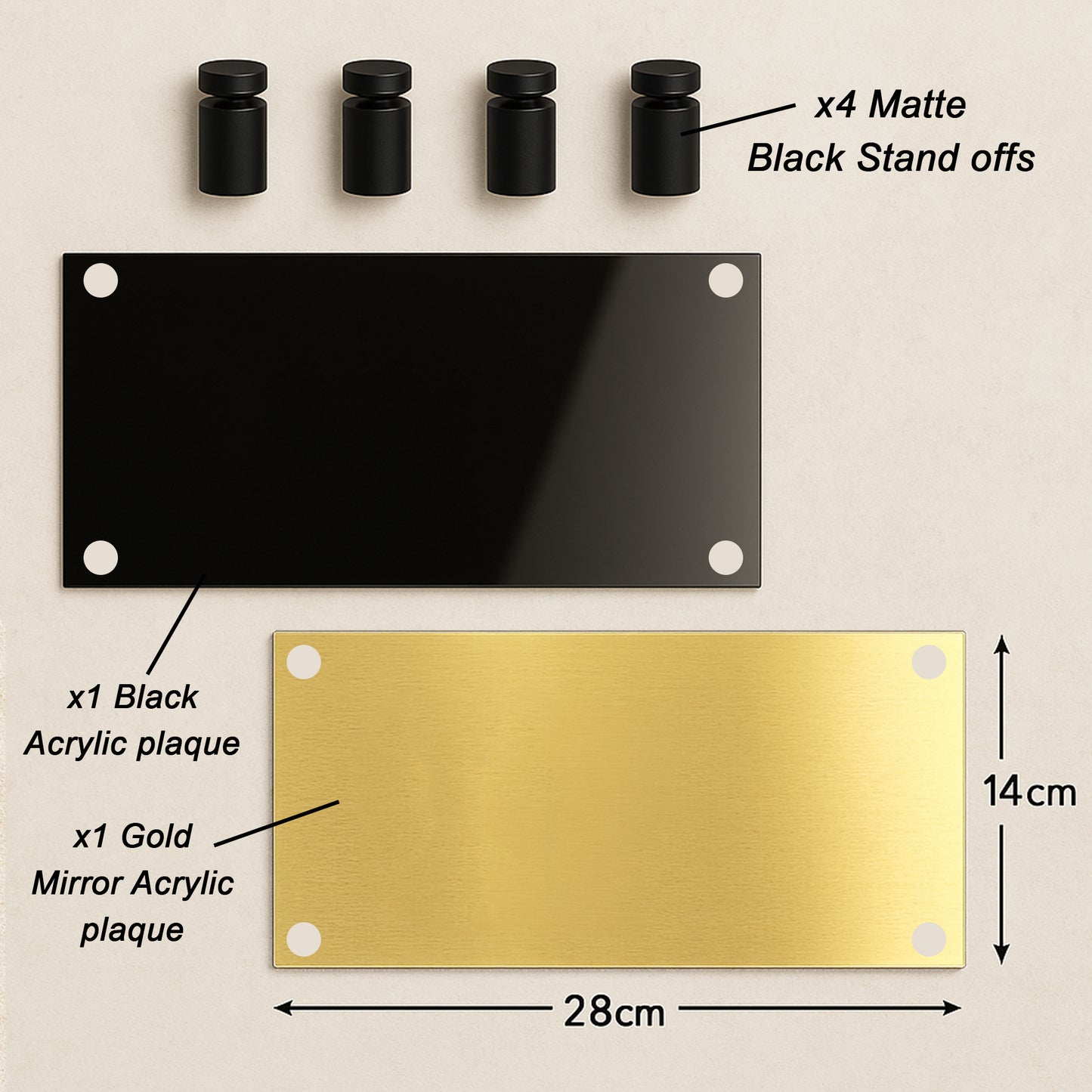 House Sign Door Number Laser Engraved Personalised Address Sign