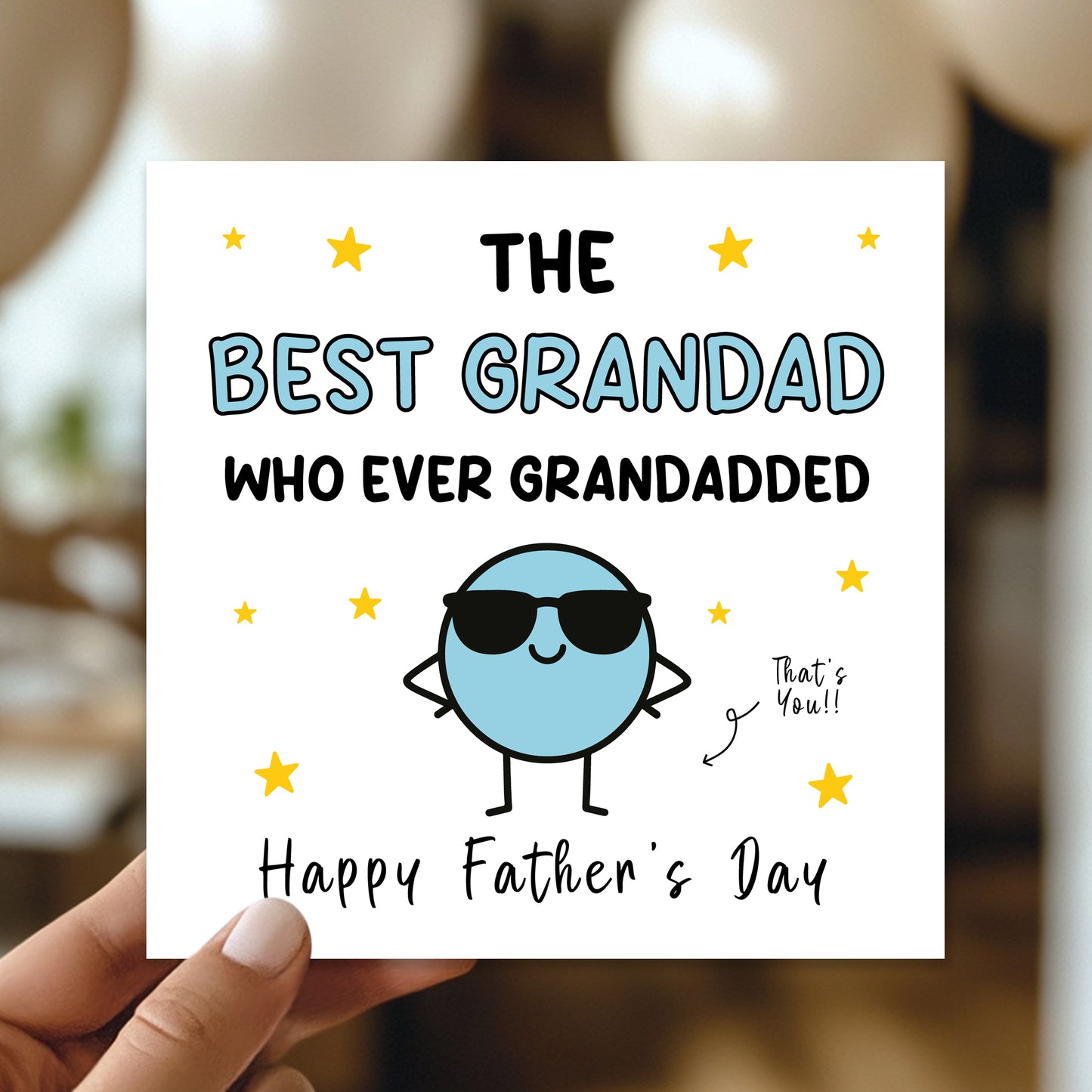 Fathers Day Card For Grandad BEST GRANDAD Whoever Grandadded