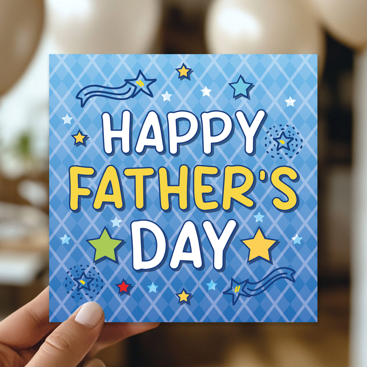 Fun Dad Card For Fathers Day With Envelope Colouful Card
