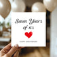 7th Anniversary Card For Husband Wife Boyfriend Girlfriend
