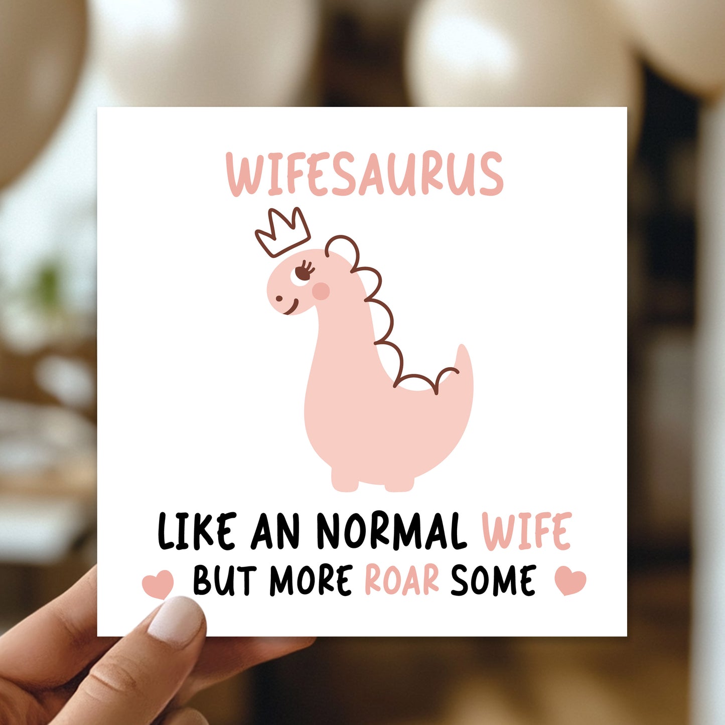 Wife Birthday Card for Her Wifesaurus Wife Card For Anniversary