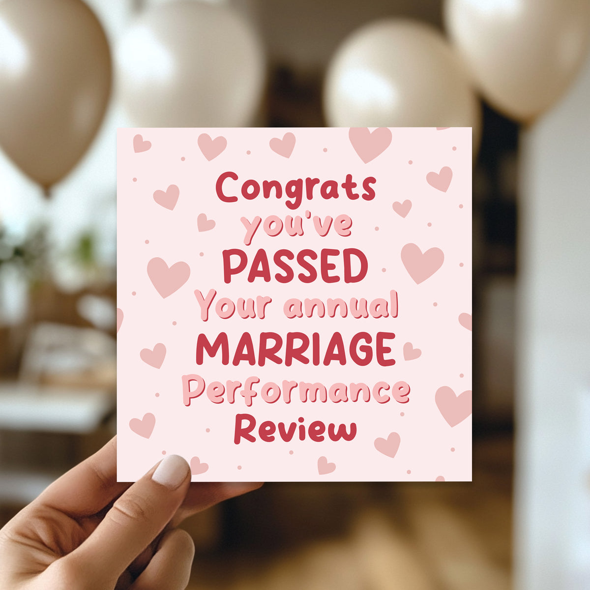 Funny Wedding Anniversary Card Annual Marriage Performance Card