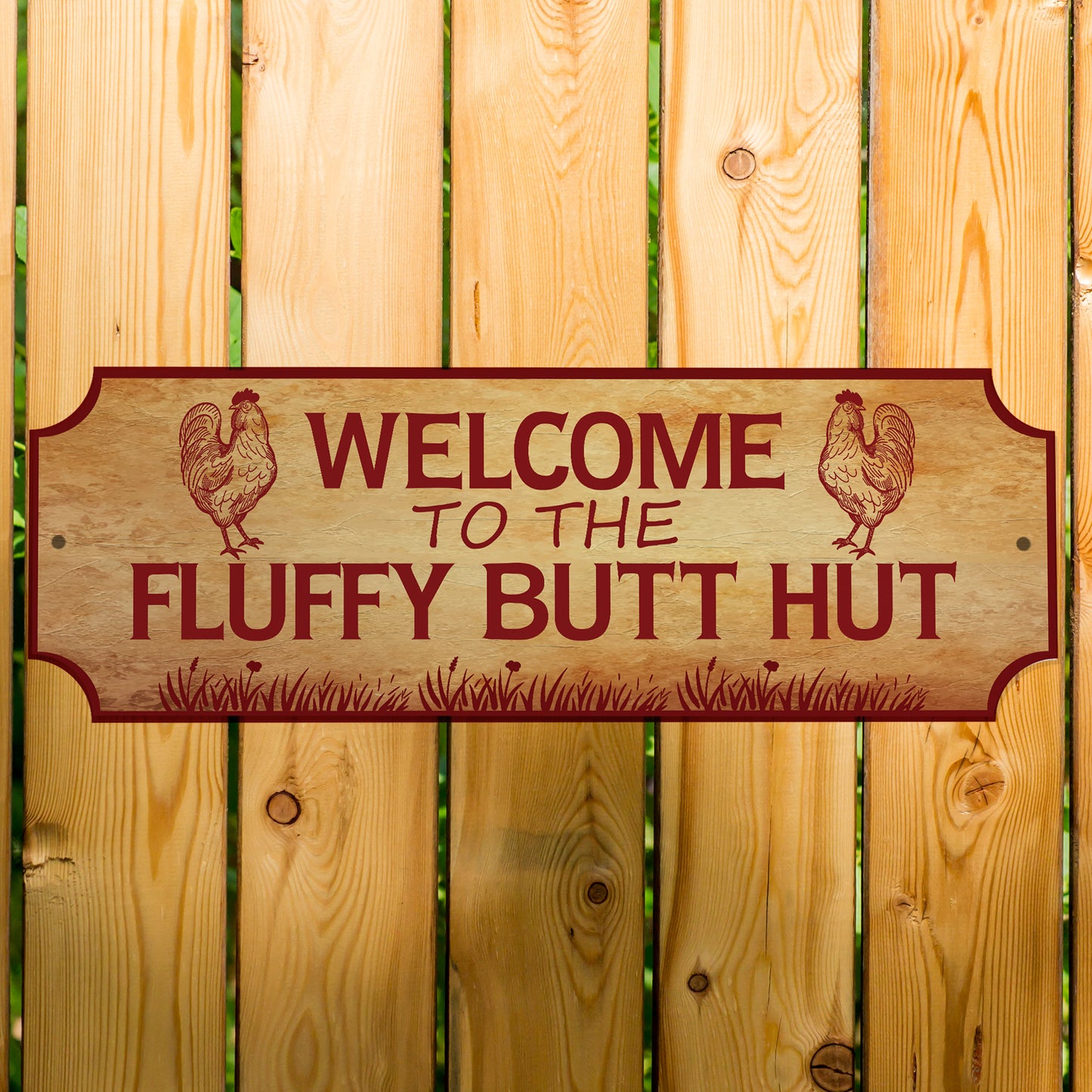 Funny Chicken Coop Welcome Sign Hen House Farm Outdoor Garden