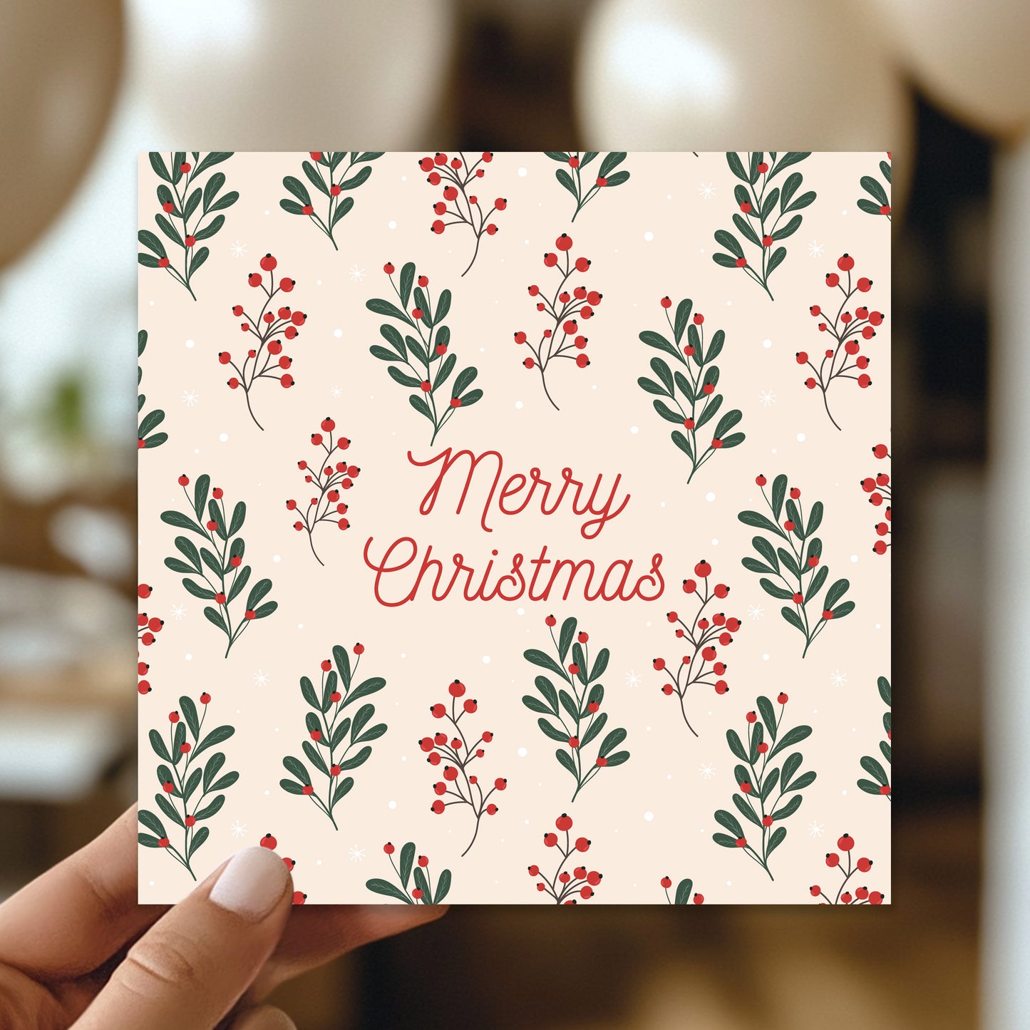 Merry Christmas Greetings Card Kraft Envelope Christmas Card