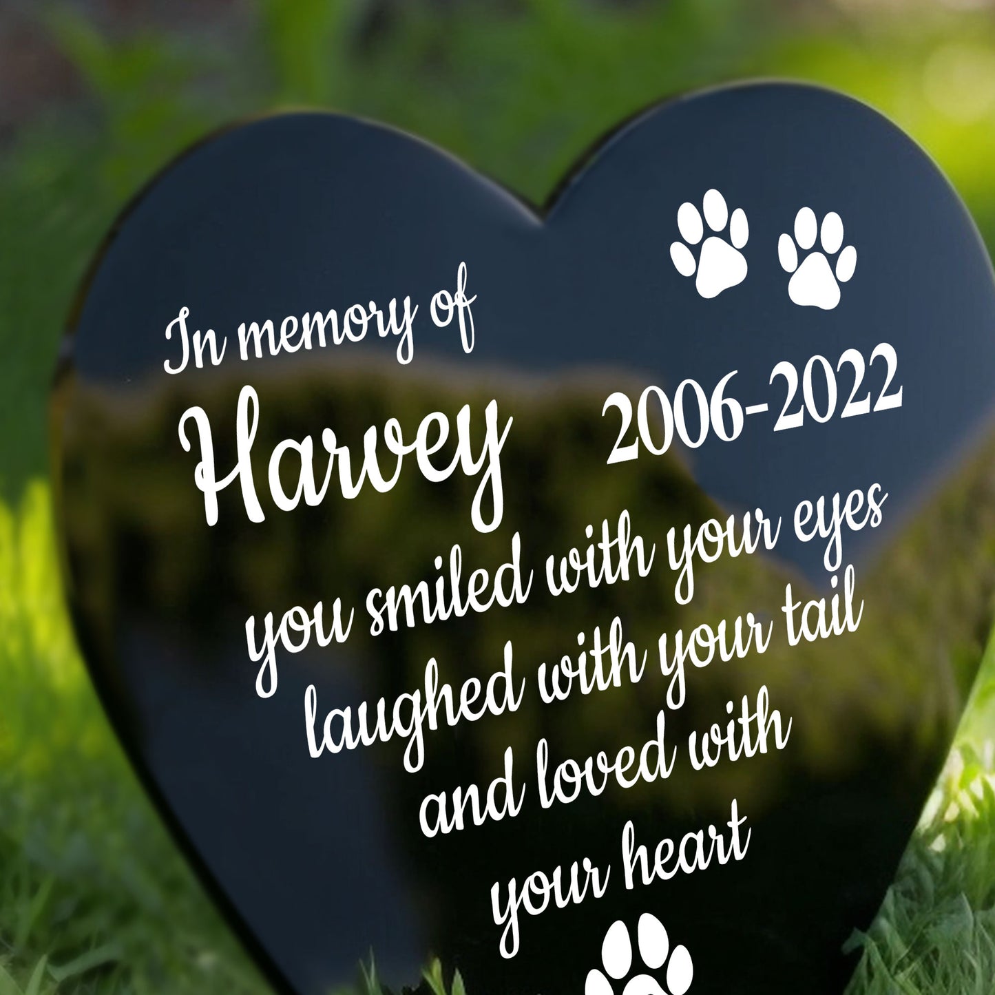 Personalised Pet Memorial Grave Marker Plaque with Photo Text