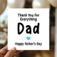Fathers Day Card For Dad With Kraft Envelope Thank You Card