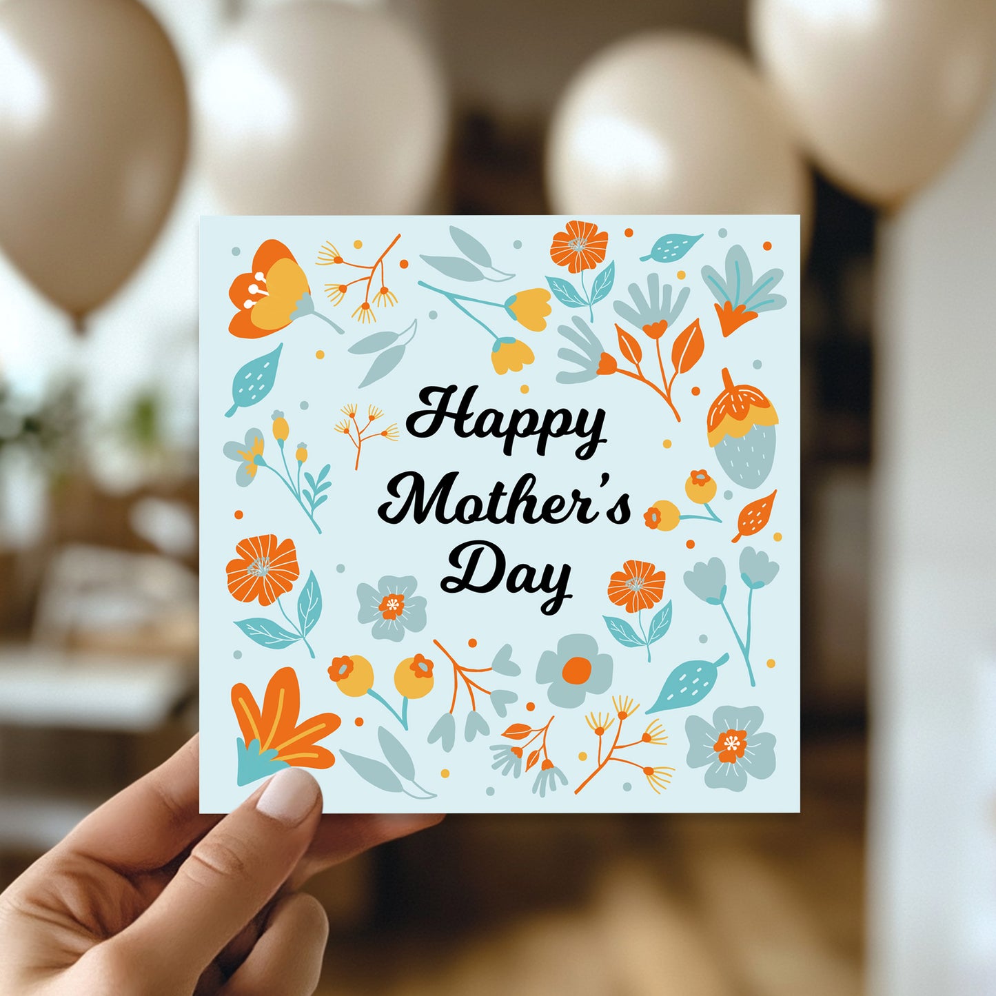 Mum Mothers Day Card Mothers Day Card for Mum Floral Design