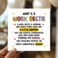Birthday Card For Bestie WORK BESTIE Card With Kraft Envelope