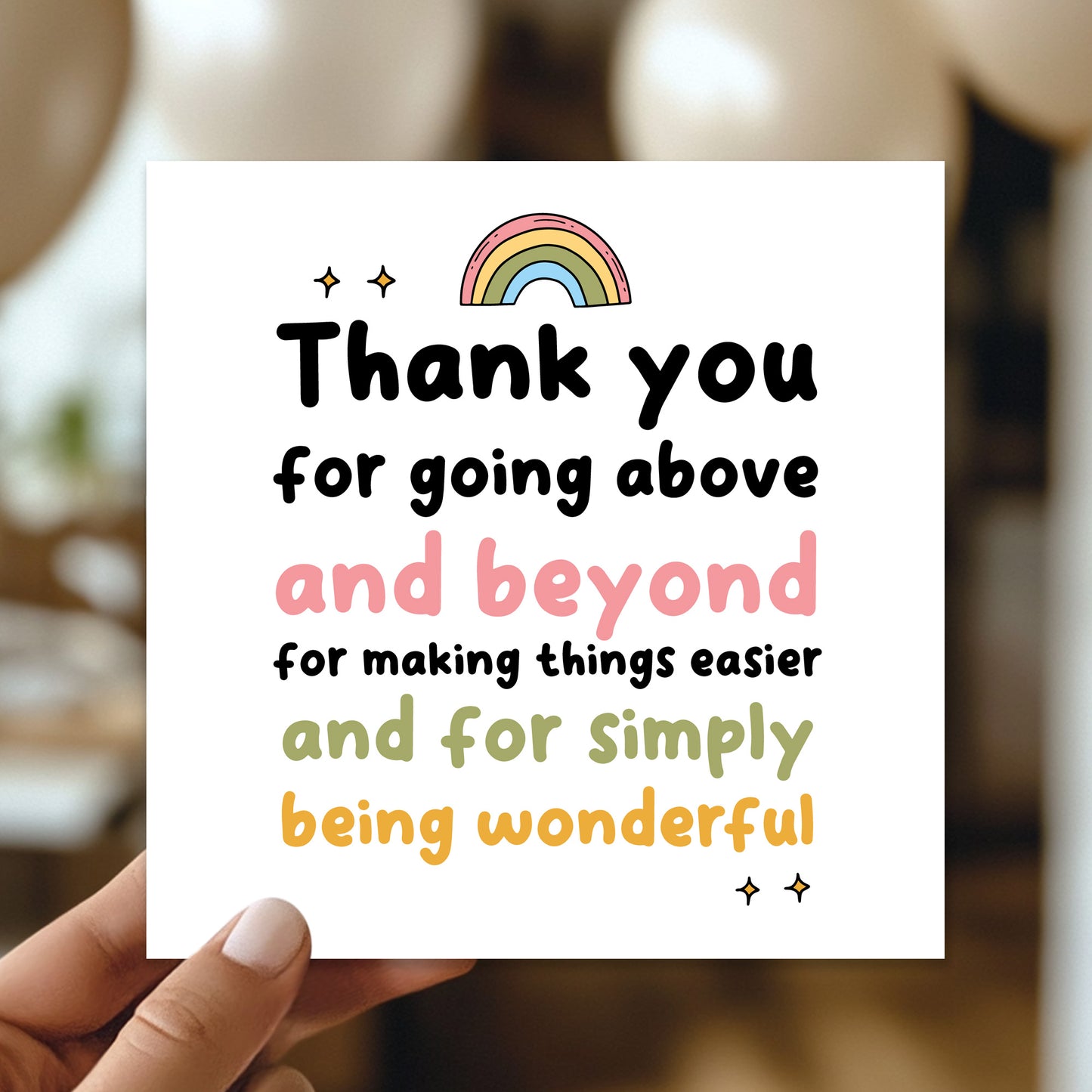 Card For Teacher Volunteer Mentor Tutor To Say Thank You