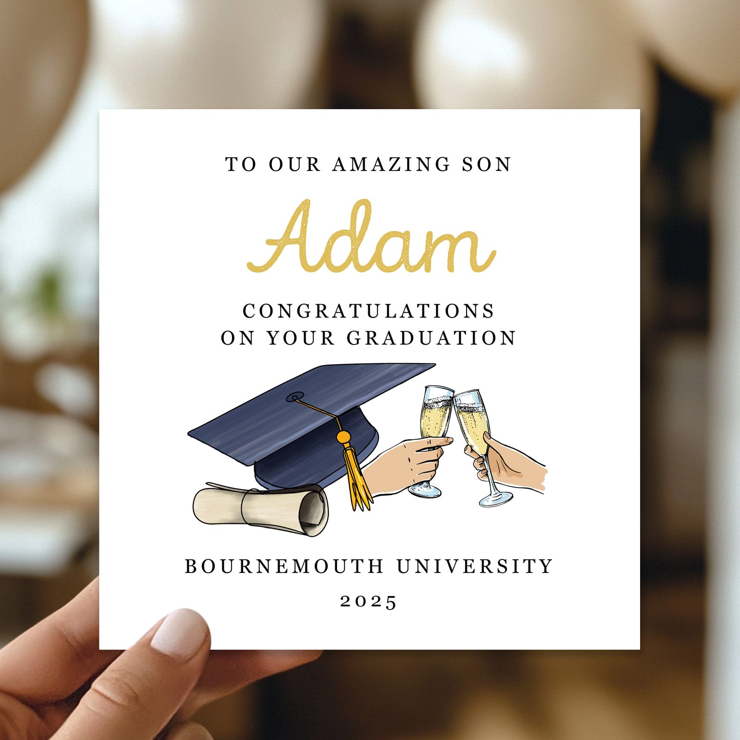 Personalised Graduation Card For Son Congratulations Graduate