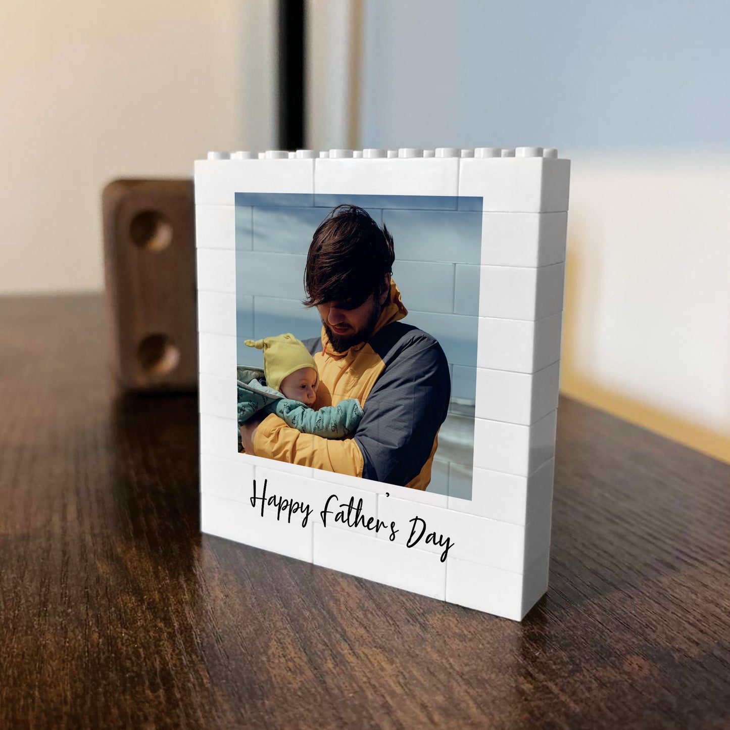 Personalised Happy Fathers Day Gift Brick Photo Block Gifts
