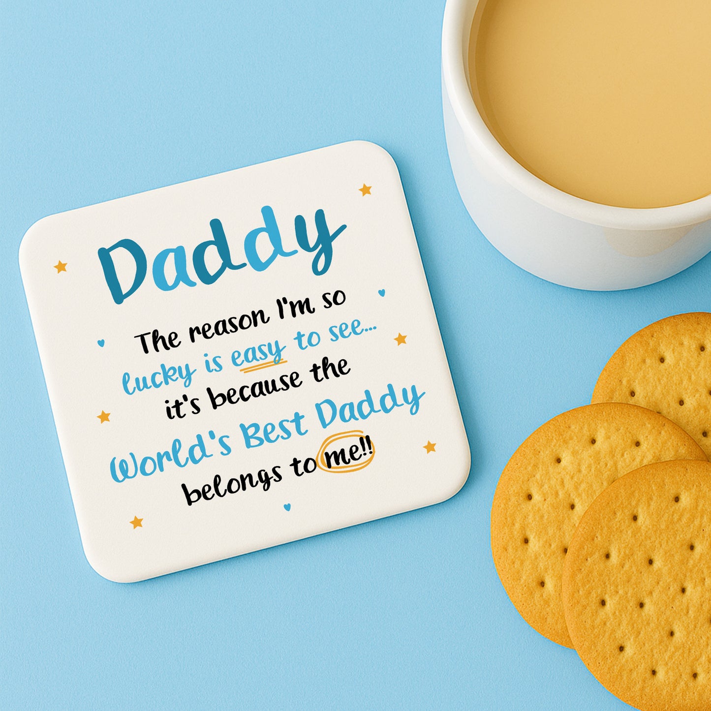 Gifts For Daddy DADDY COASTER Daddy Birthday Gift For Christmas