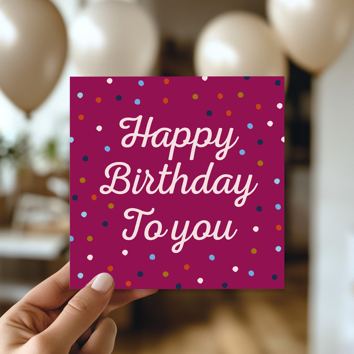 Happy Birthday Cards For Her With Envelope Polka Dot Card