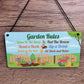 Garden Signs Outdoor Hanging Sign For Fence Door Garden Signs