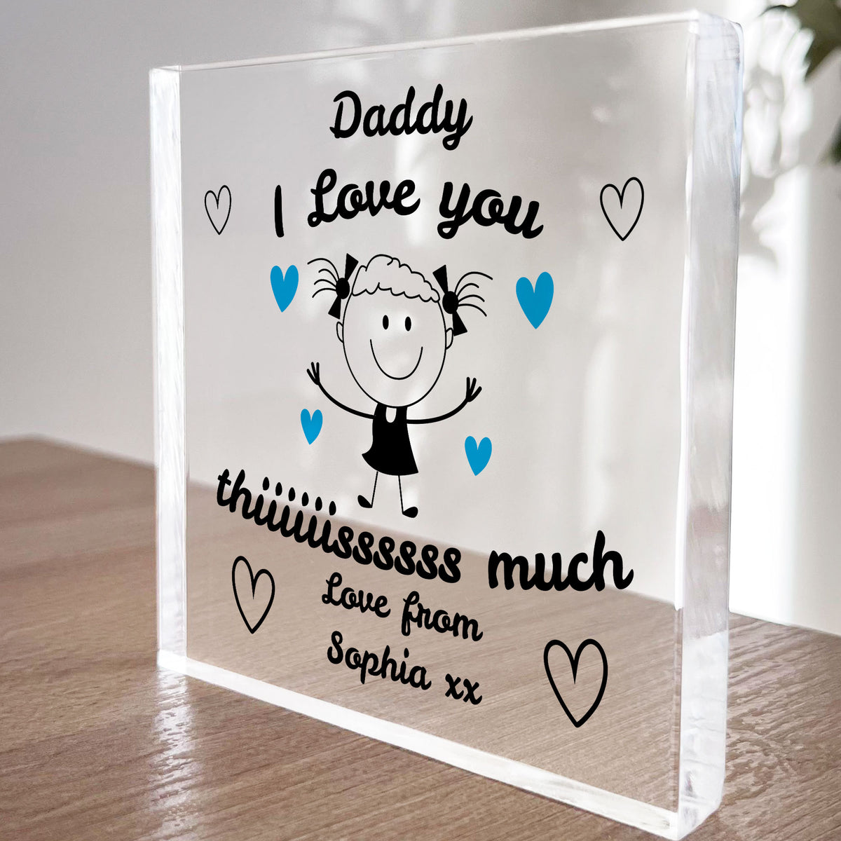Gift For Dad Daddy I Love You This Much From Daughter