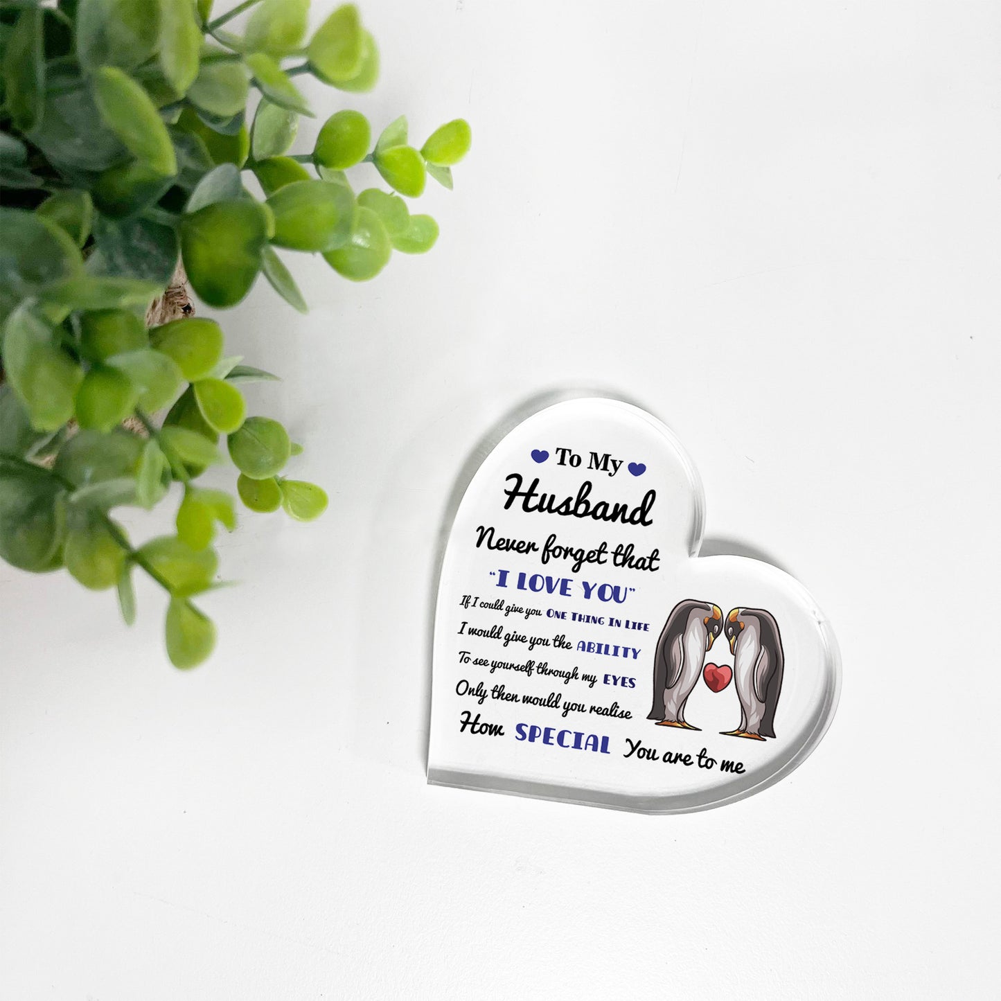 Never Forget That I Love You Gift For Husband Acrylic Plaque