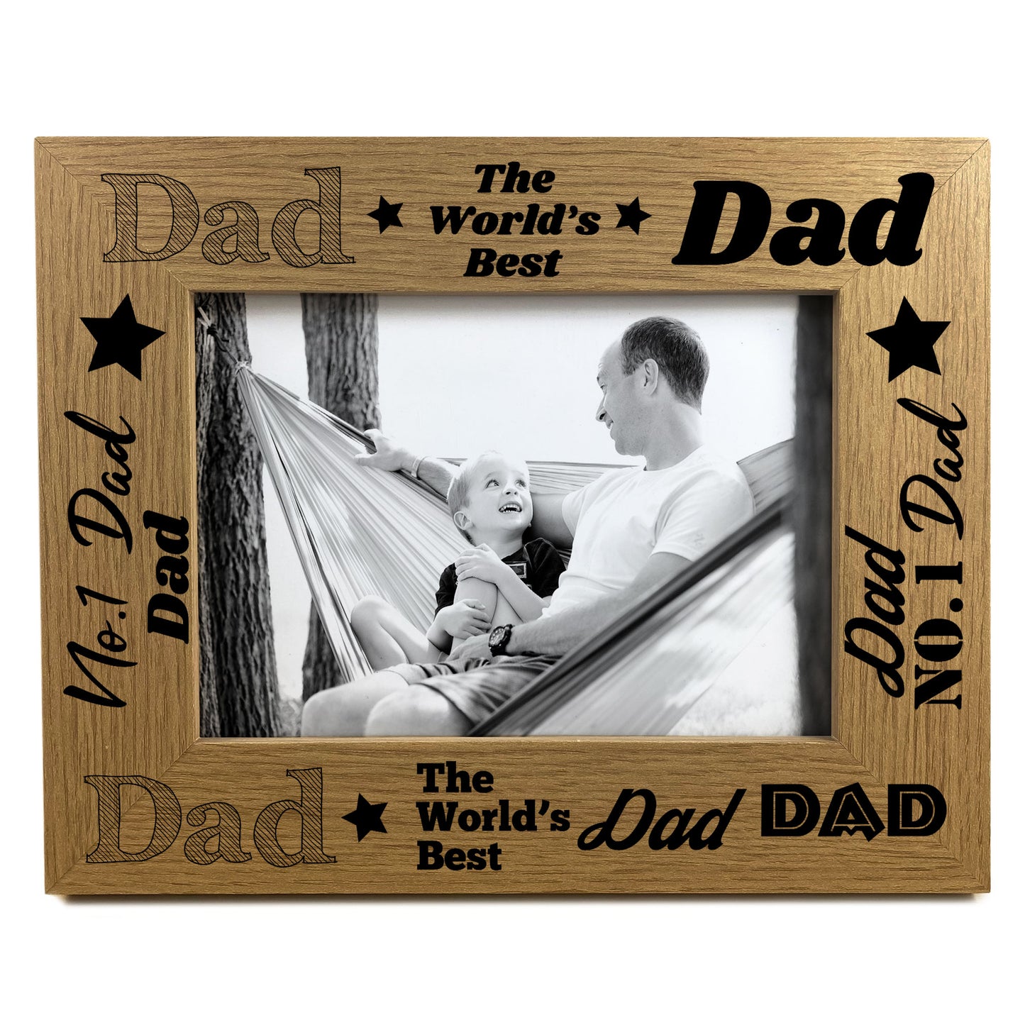 DAD PHOTO FRAME Wood Fathers Day Birthday Gifts For Dad