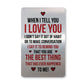 Valentines Gift Poem Metal Wallet Card I LOVE YOU Boyfriend