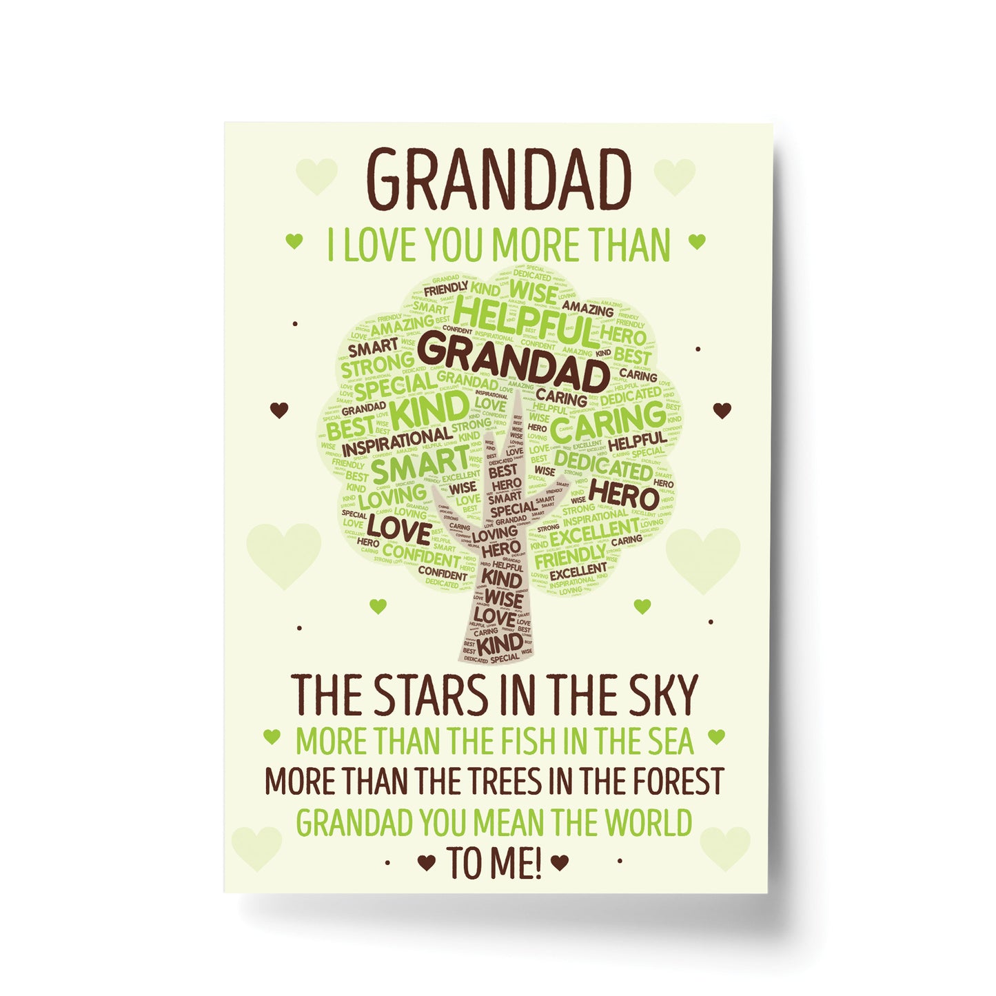 Grandad Print Grandad Birthday Christmas Gift From Grandchild