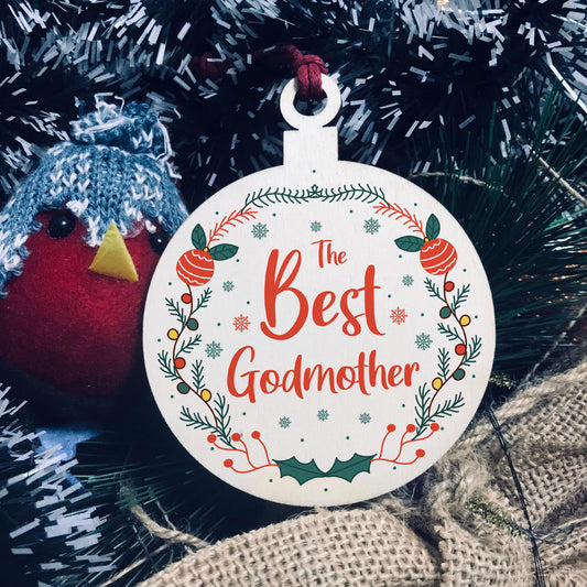 Best Godmother Christmas Bauble Tree Decoration Gifts For Her
