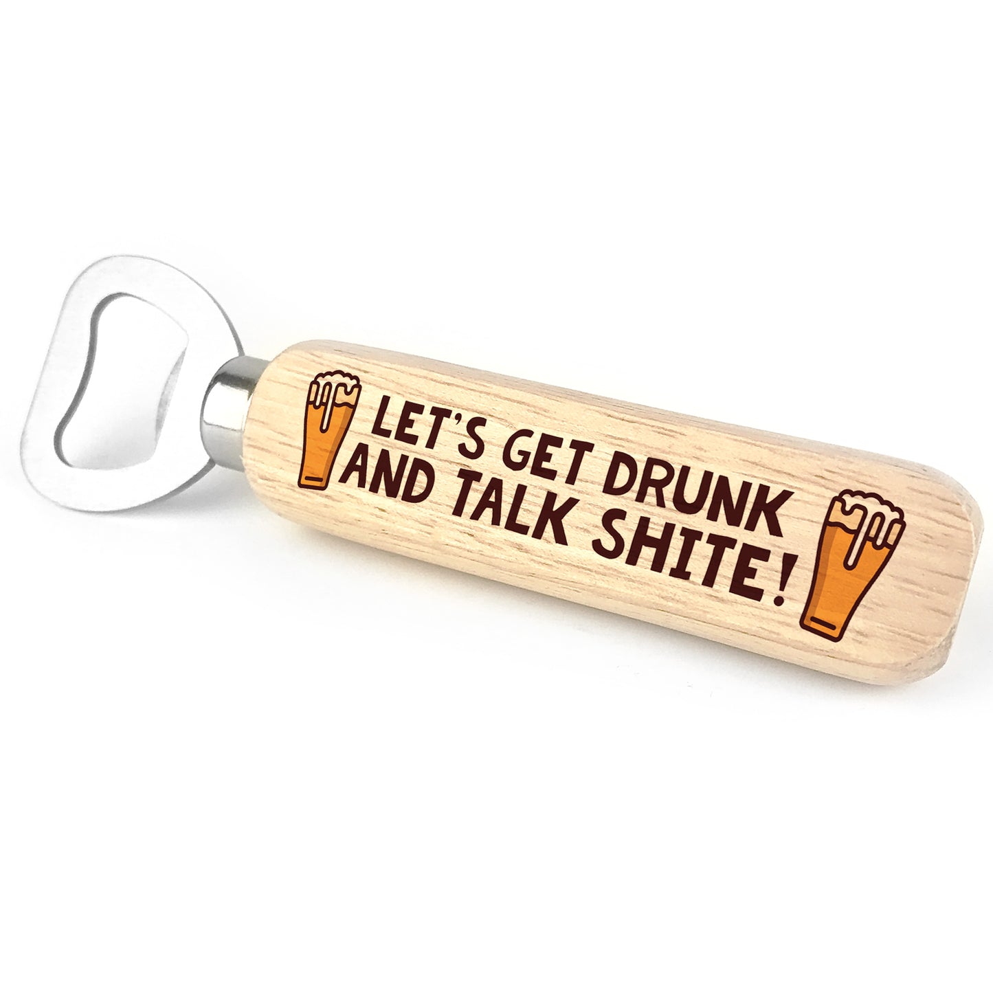 Funny Gift For Men Wooden Bottle Opener Alcohol Gift Dad Son