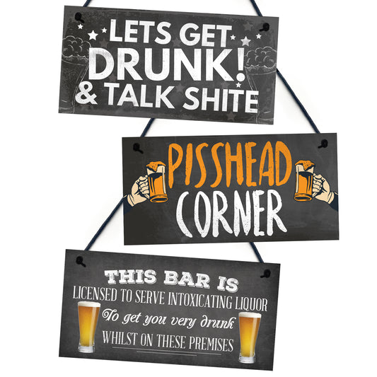 Funny Home Bar Sign BUNDLE Accessories For Home Pub Garden