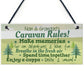 Caravan Plaque Novelty Chic Camping Holiday Sign Nan Grandad