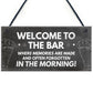 Red Ocean Funny Alcohol Sign Man Cave Sign Home Bar Sign
