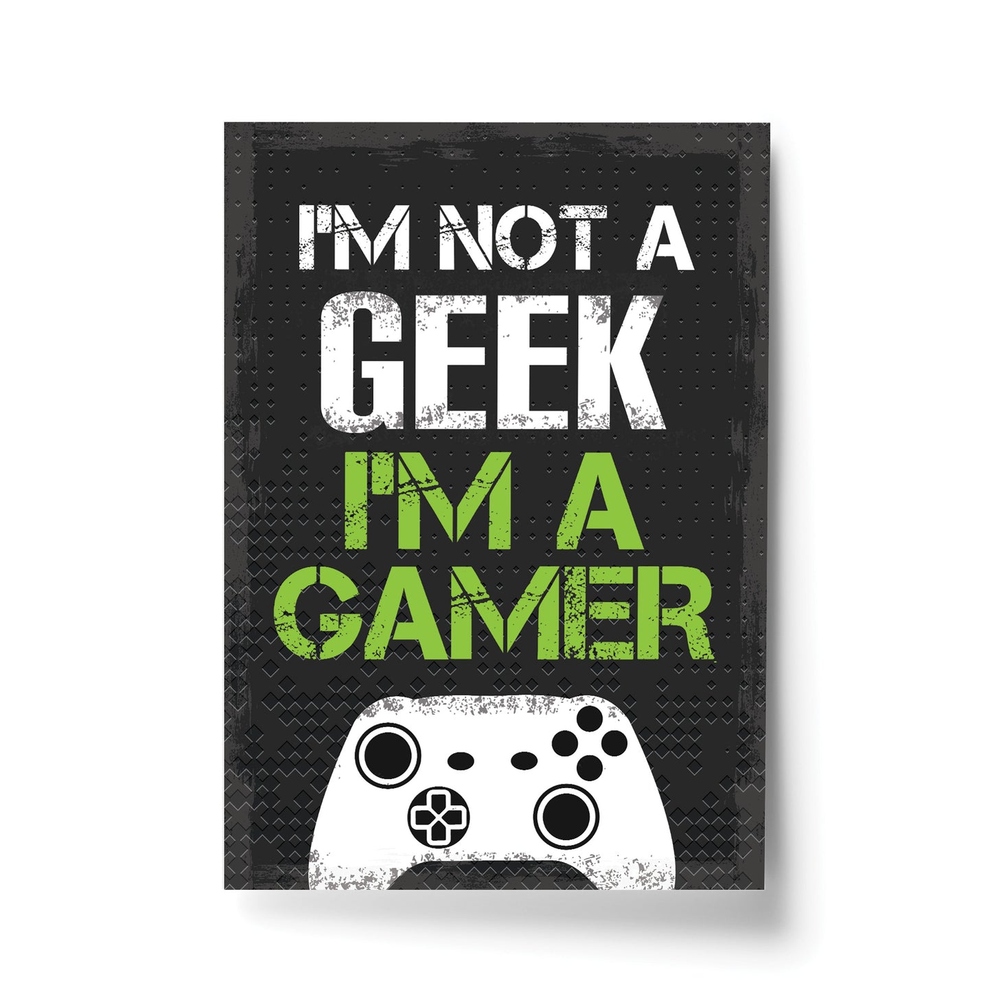 Not A Geek I'm A Gamer Black Gaming Sign For Boys Bedroom
