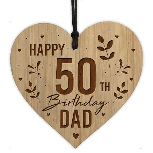 Dad Birthday Gifts Engraved Heart 30th 40th 50th 60th Birthday