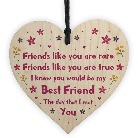 Best Friend Keepsake Gift Novelty Wood Heart Christmas Birthday