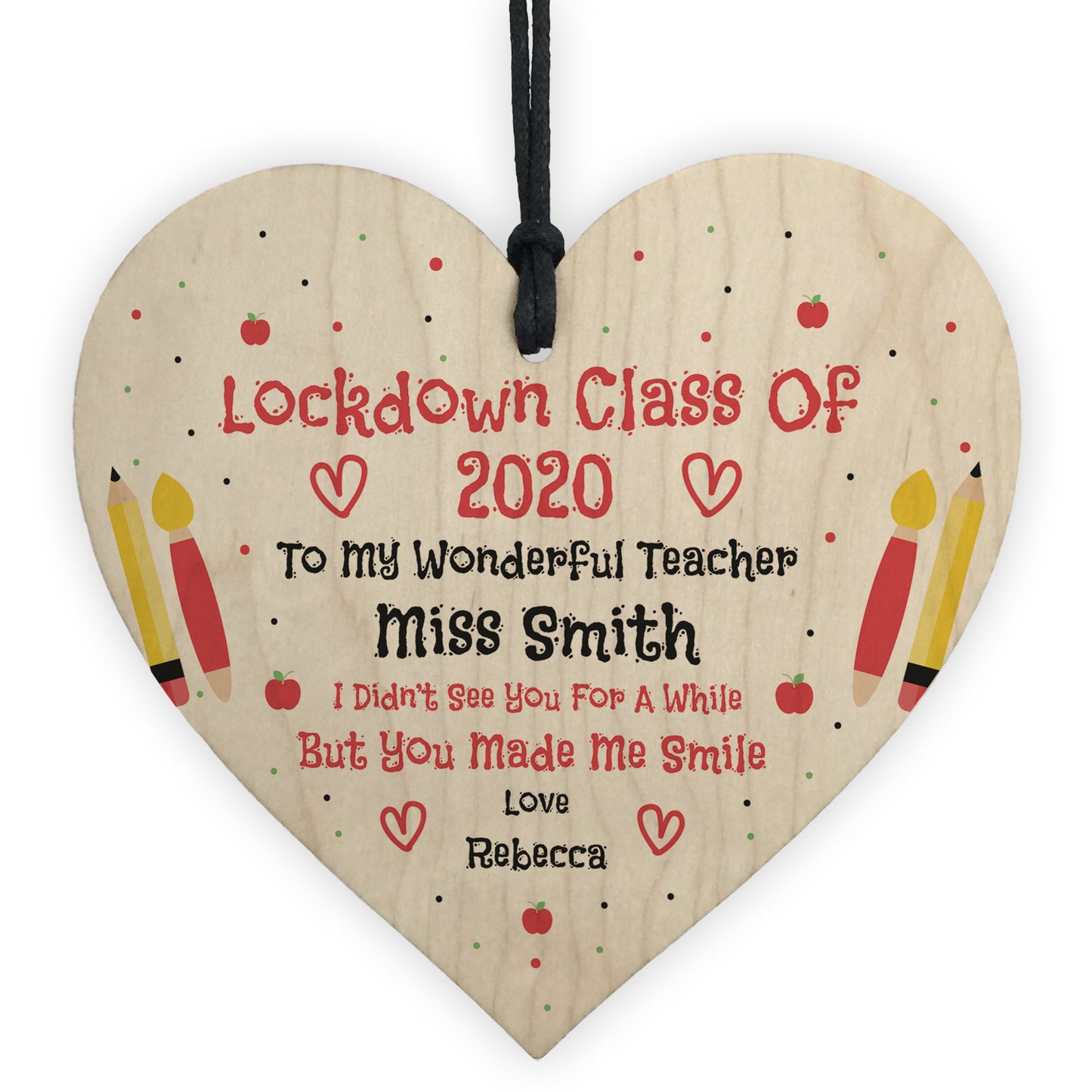 Lockdown Class Of 2020 Personalised Thank You Teacher Gift
