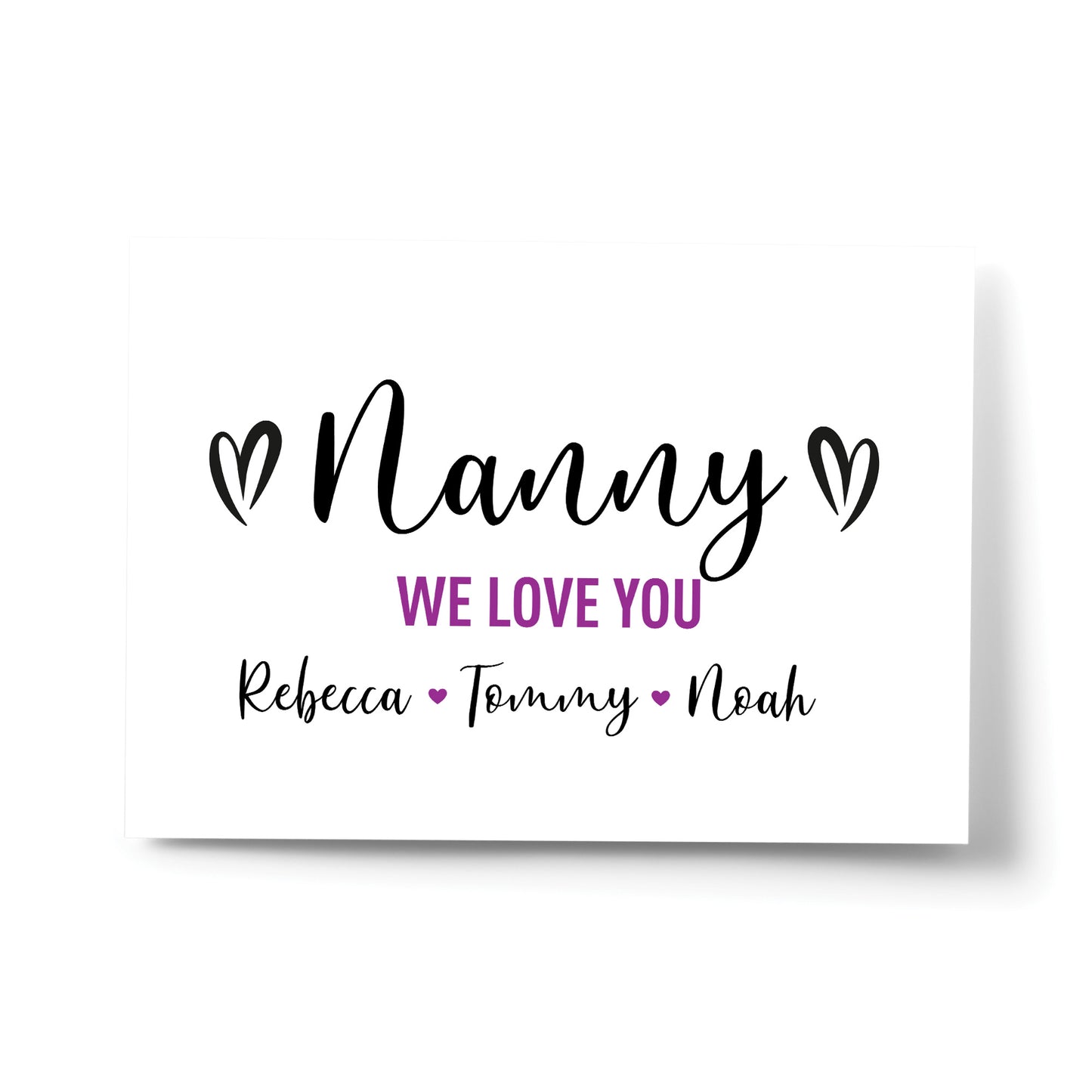 Personalised Nanny We Love Gifts For Nanny Word Art Gift For Her