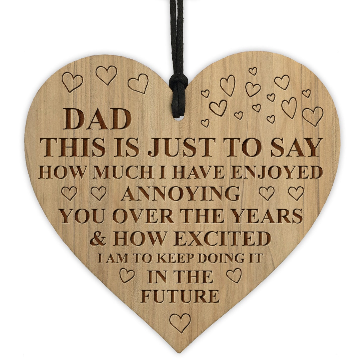 FUNNY Gift For Dad Birthday Christmas Engraved Heart Dad Gift