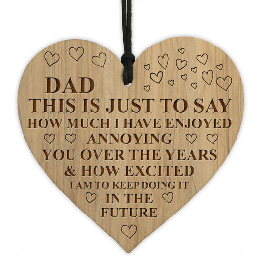 FUNNY Gift For Dad Birthday Christmas Engraved Heart Dad Gift