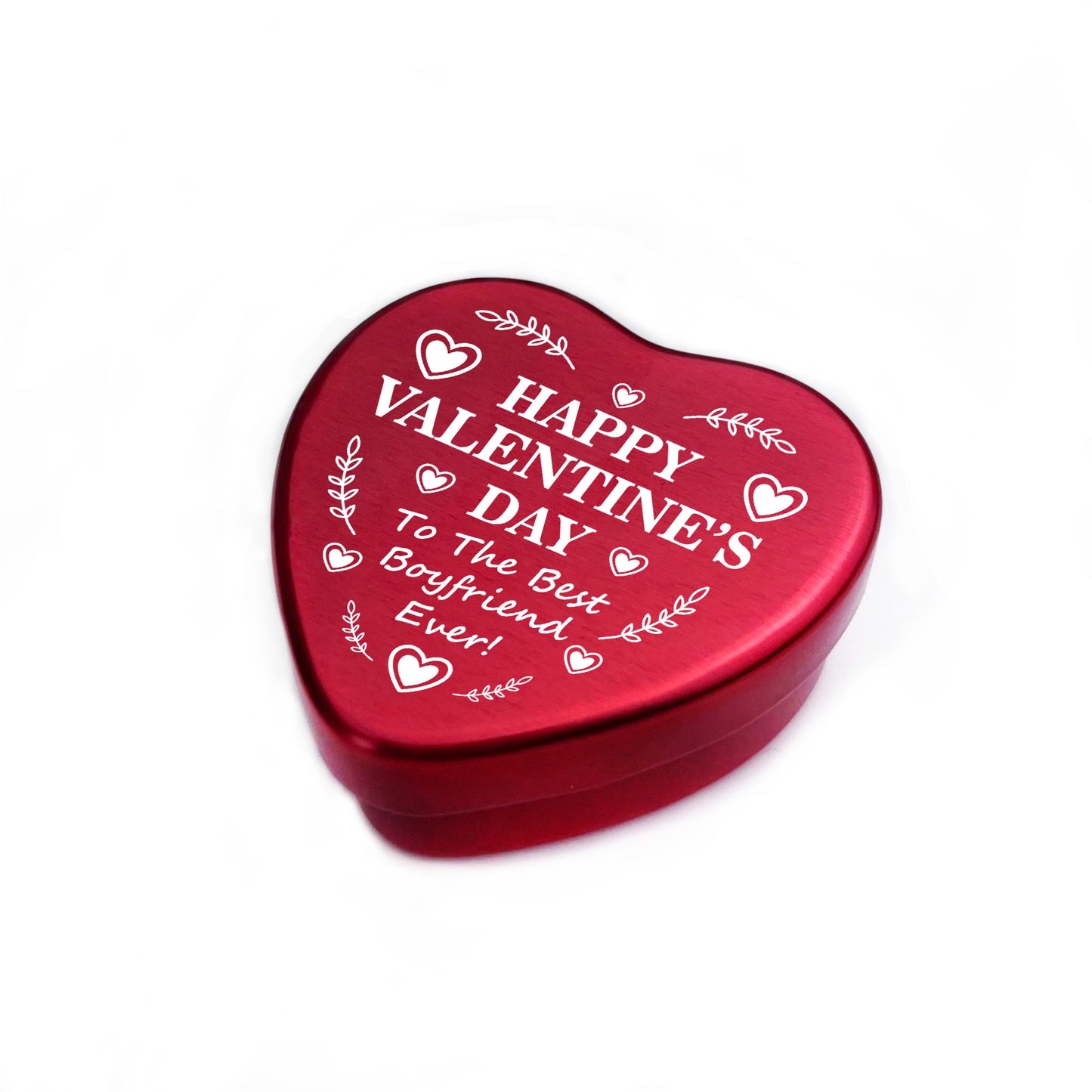 Valentines Day Gift Red Metal Tin Best Boyfriend Emotional Gift