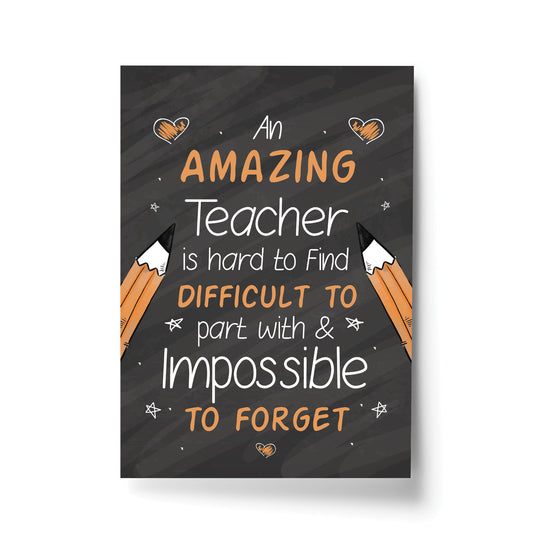 ThankYou Poem Print Gift For Teacher Teaching Assistant Nursery