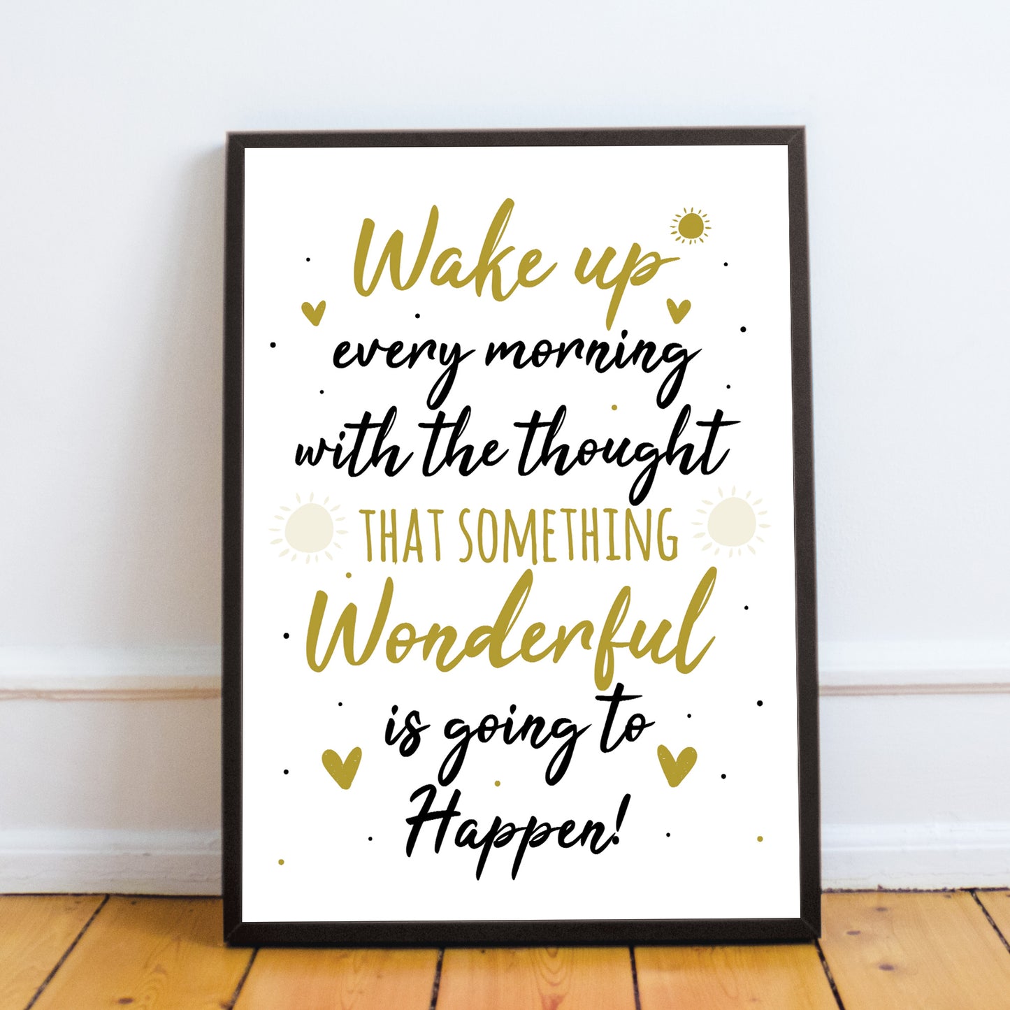 Inspirational Motivational Positive Quote Framed Print Birthday