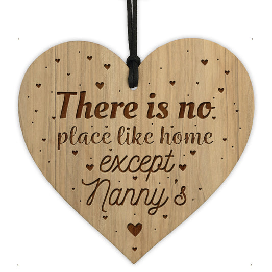 Nanny Gift Birthday Christmas Card Nanny Grandad Gift Wood Heart