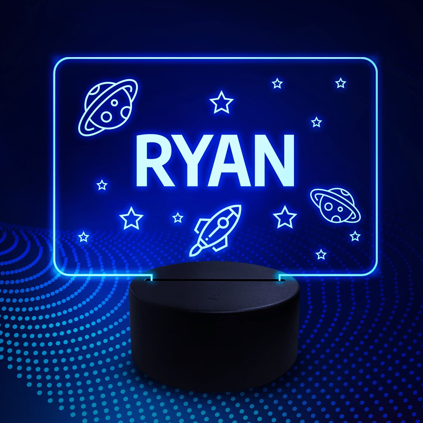 Personalised Boys Bedroom Sign Gift For Brother Son LED Light
