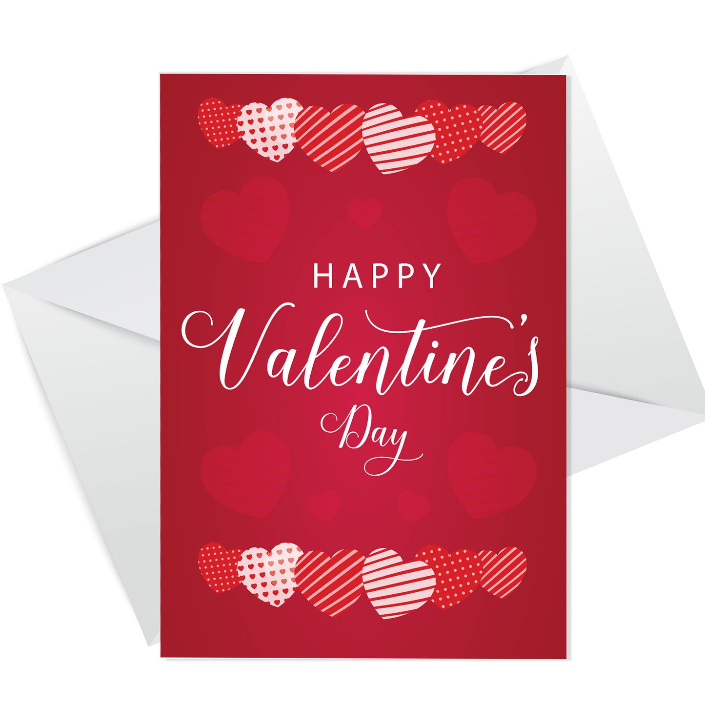 Valentines Day Card Cute Stripe Valentine Card For Girlfriend