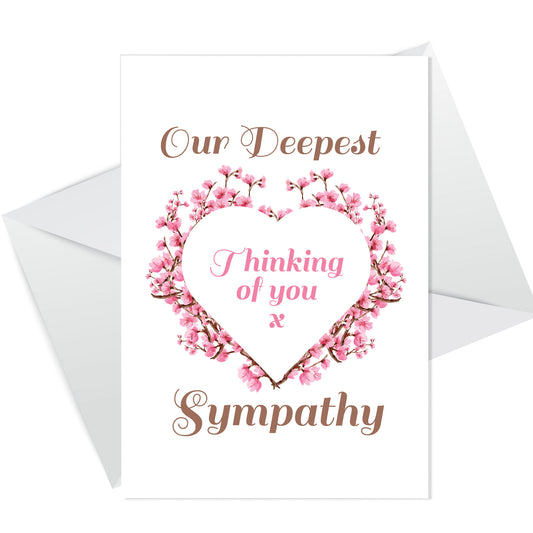 Thinking Of You Condolences Sympathies Bereavement Card
