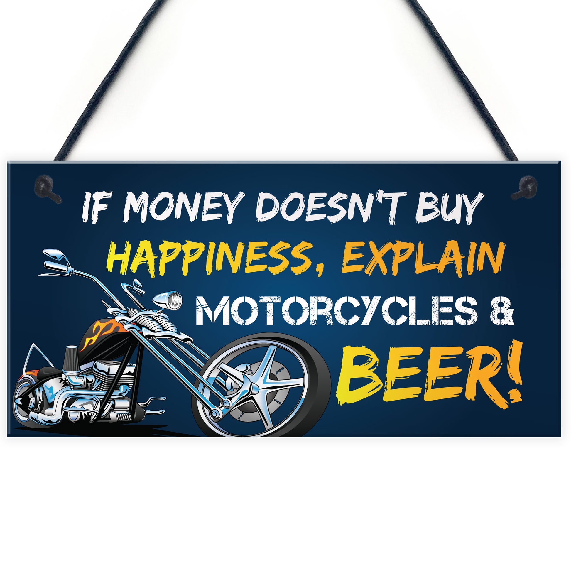 Motorcycle Biker Gifts For Him Men Dad Garage Sign Man Cave – Red