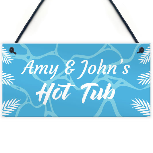 Personalised Hot Tub Plaques Novelty Hot Tub Accessories Garden
