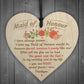 Thank You Maid Of Honour Wooden Heart Wedding Keepsake Gifts