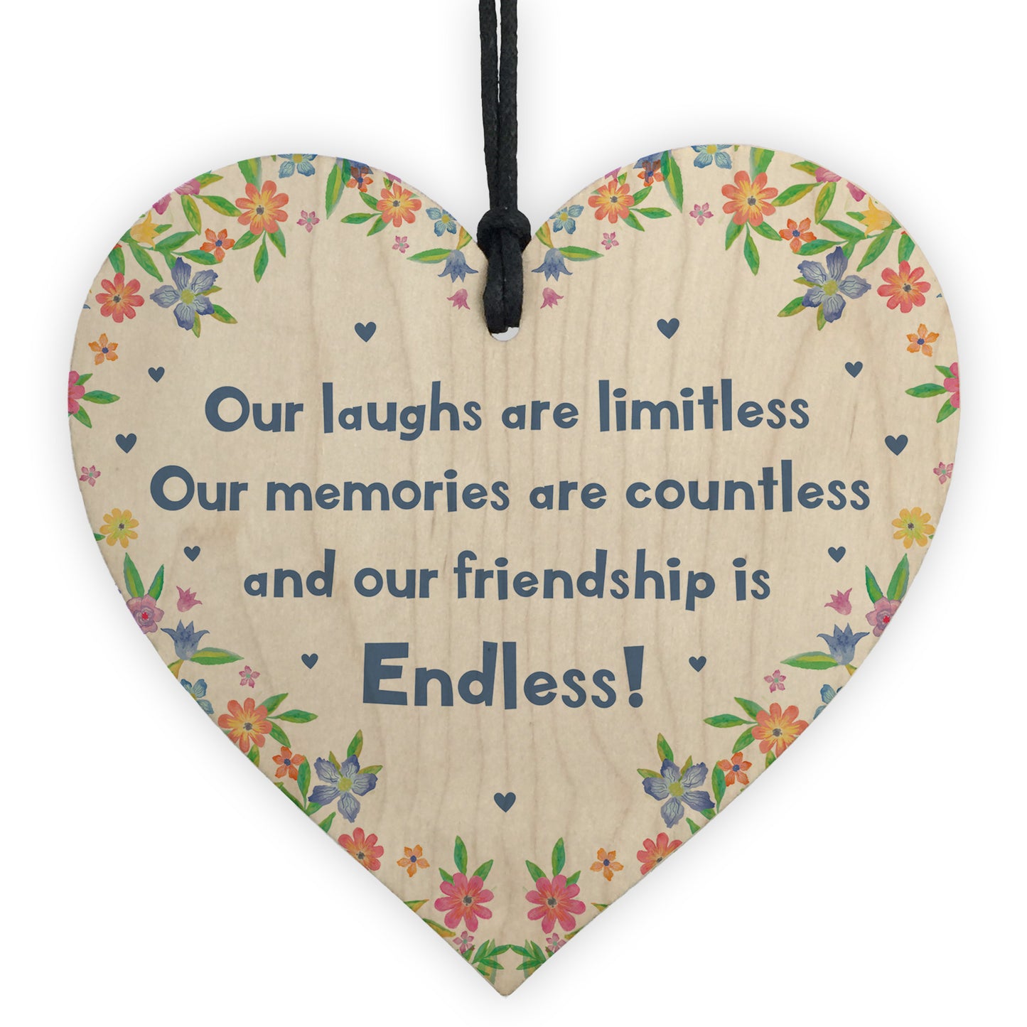 Special Friendship Gift Hanging Wooden Heart Birthday Christmas