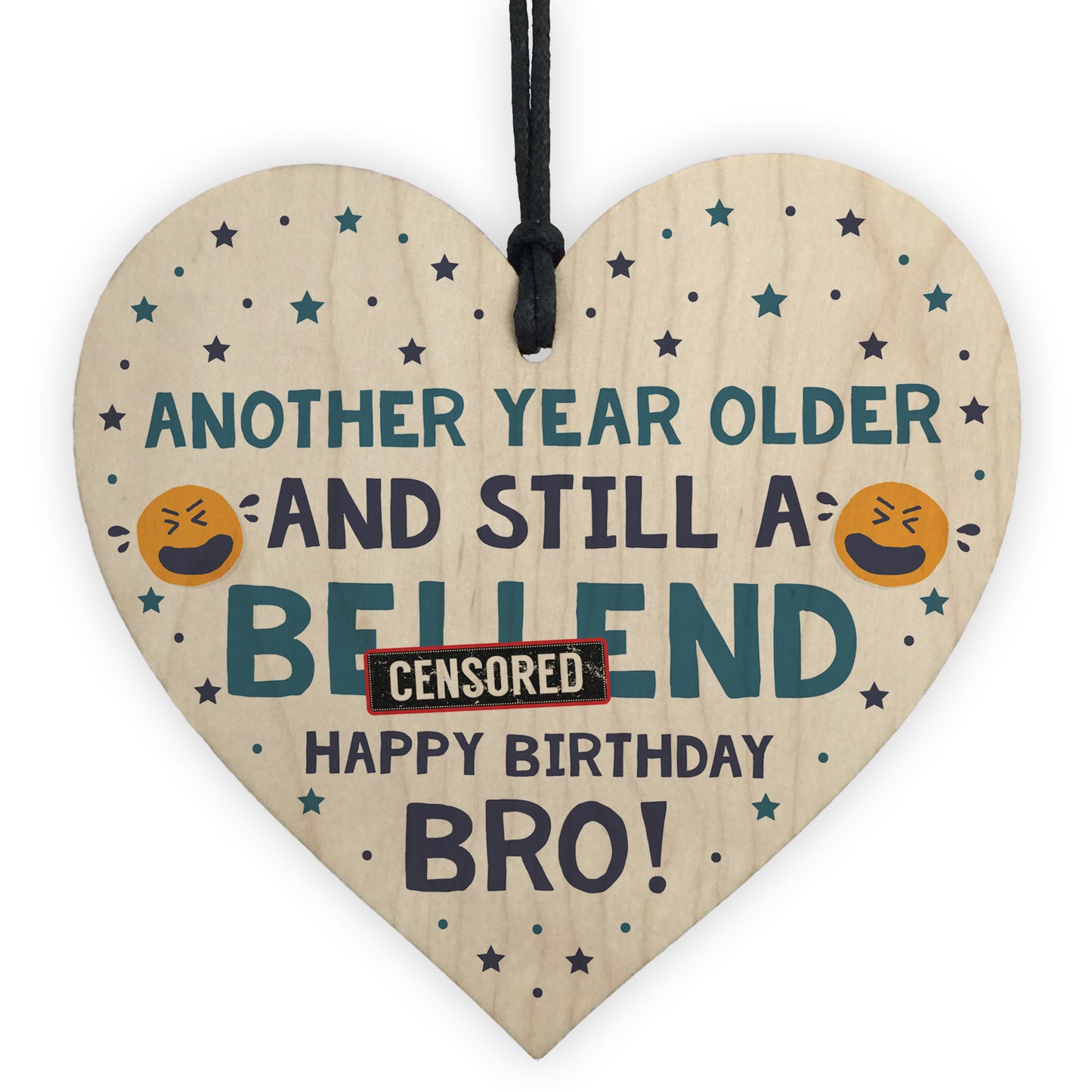 Brother Gifts Funny Novelty Wood Heart Birthday Gift From Sister