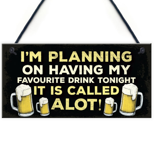 Funny Alcohol Beer Gin Wine Gift Hanging Plaque For Home Bar