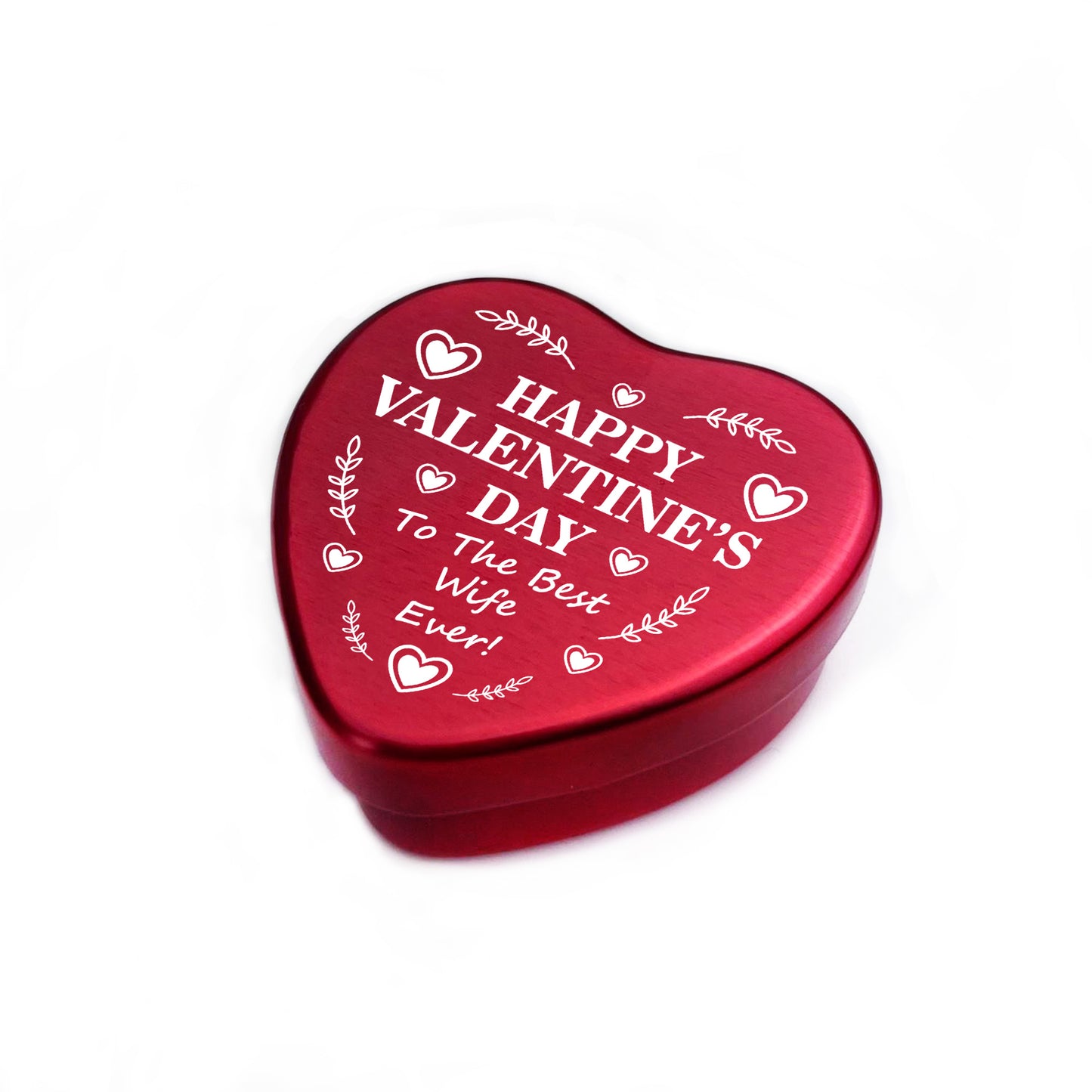 Valentines Day Gift Red Metal Tin Best Wife Emotional Gifts